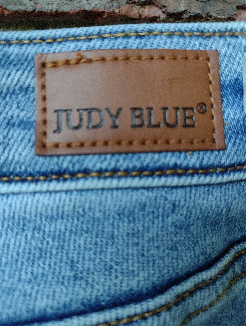 Judy Blue Jeans Women's 9/29 (32x28)Blue Boyfriend Distressed High Rise Stretch